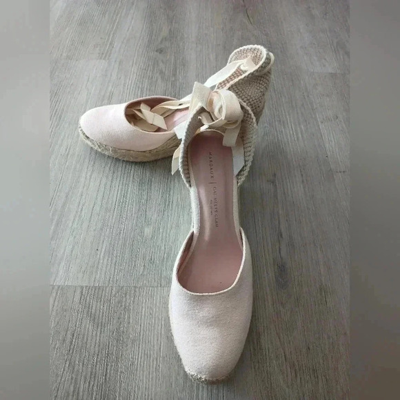 Margaux x Gal Meets Glam Espadrille in Blush NWOT size 9W - Picture 6 of 9
